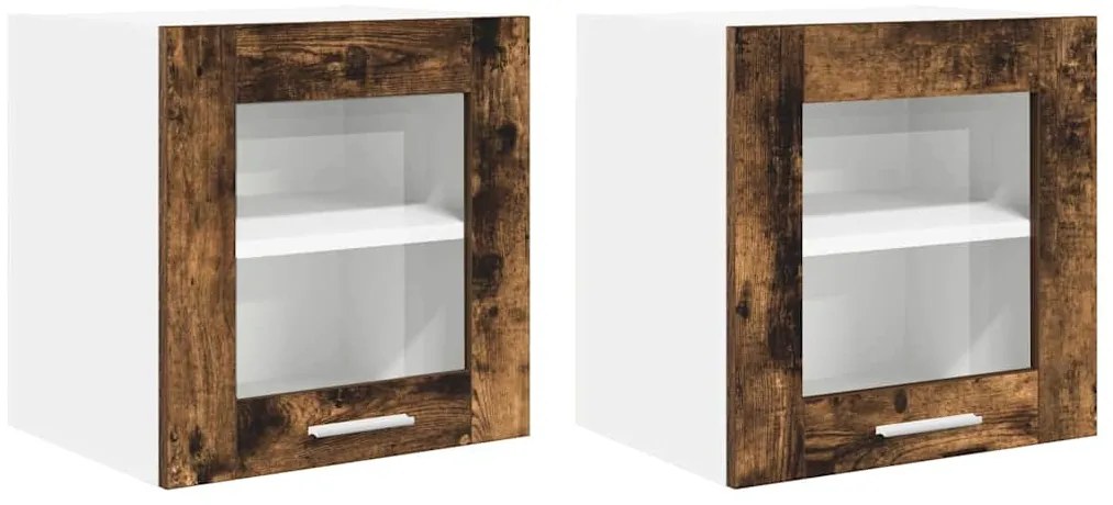 Függő szekrény Riga 2 pcs Füstölt tölgy 40 x 31 x 40 cm Faanyag