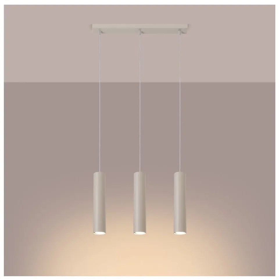 Krémszínű függőlámpa Castro – Sollux