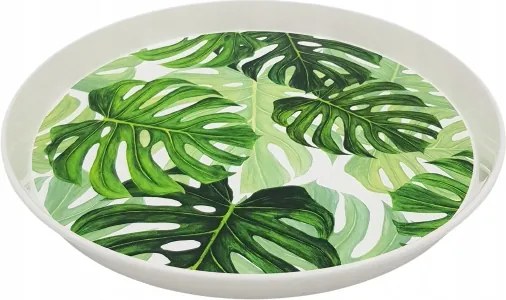 Reggeliző tálca kerek dekoratív nyomtatás 35cm bár bisztró étterem