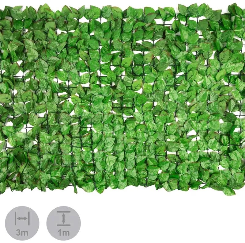 Blumfeldt Fency Bright Leaf, világoszöld, bükk, kerítés, védelmet nyújt a kíváncsi tekintetekkel és a széllel szemben, 300 x 100 cm