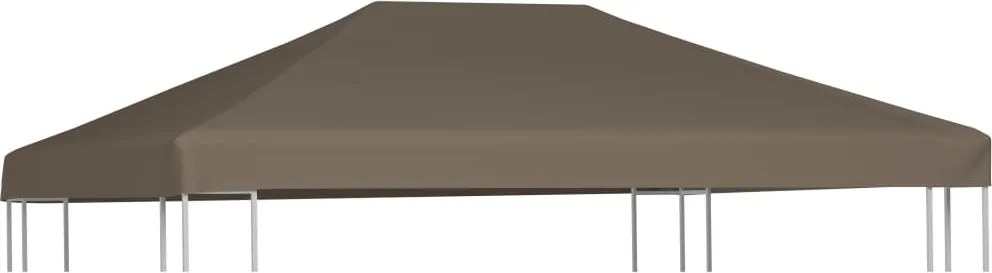 vidaXL tópszínű pavilon tetőponyva 310 g/m² 3 x 3 m