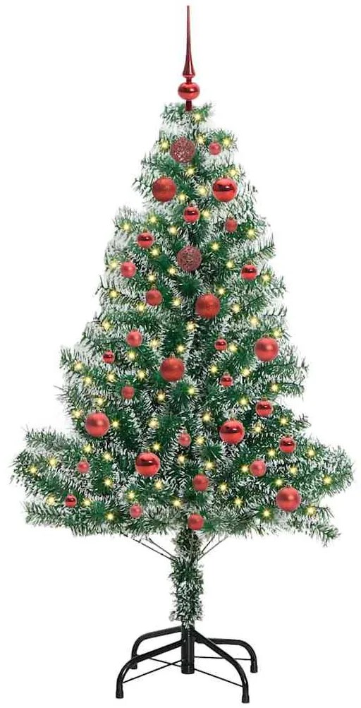 Mű karácsonyi fa hóval borítva LED fényekkel 150 LED-del 150 cm