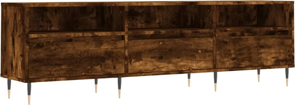 vidaXL füstös tölgy színű szerelt fa TV-szekrény 150 x 30 x 44,5 cm