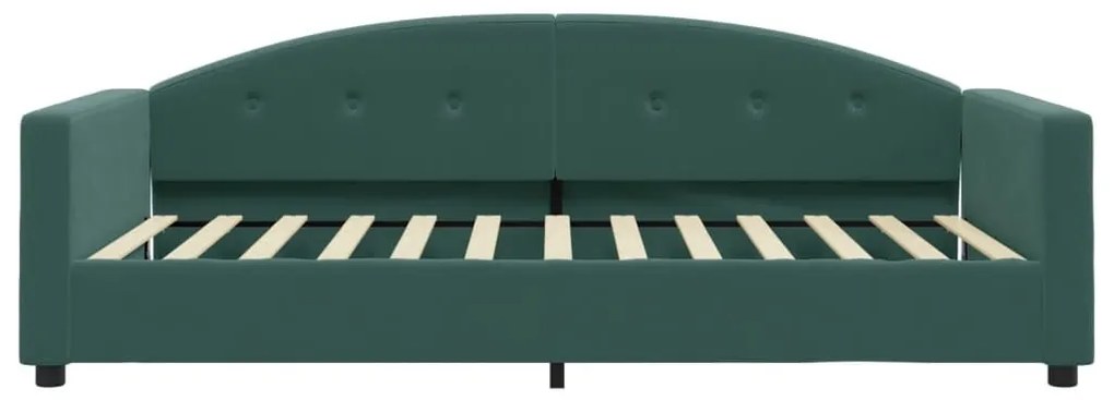 sötétzöld bársony kanapéágy keret 100 x 200 cm