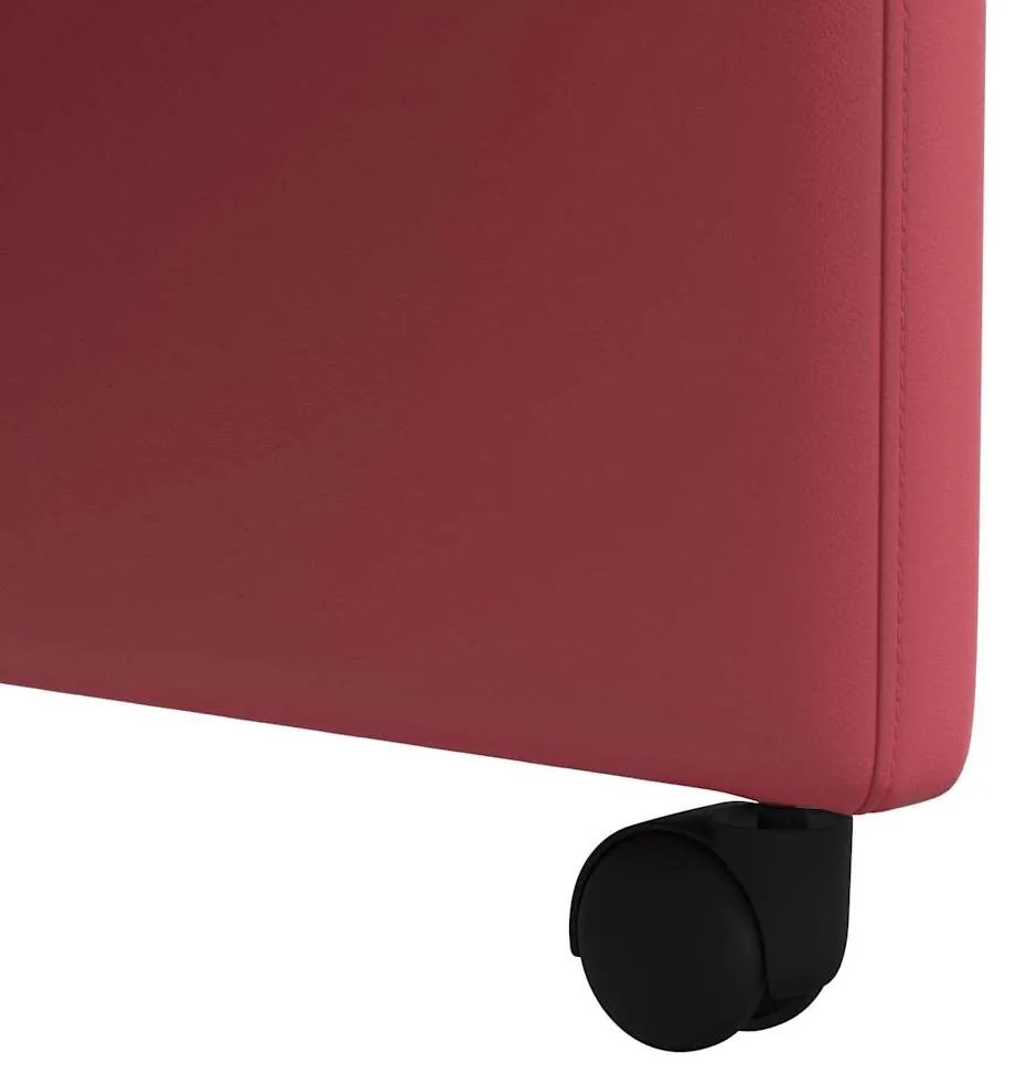 Kerekes Étkező Székek 2 pcs bordó 58 x 65 x 98 cm Műbőr