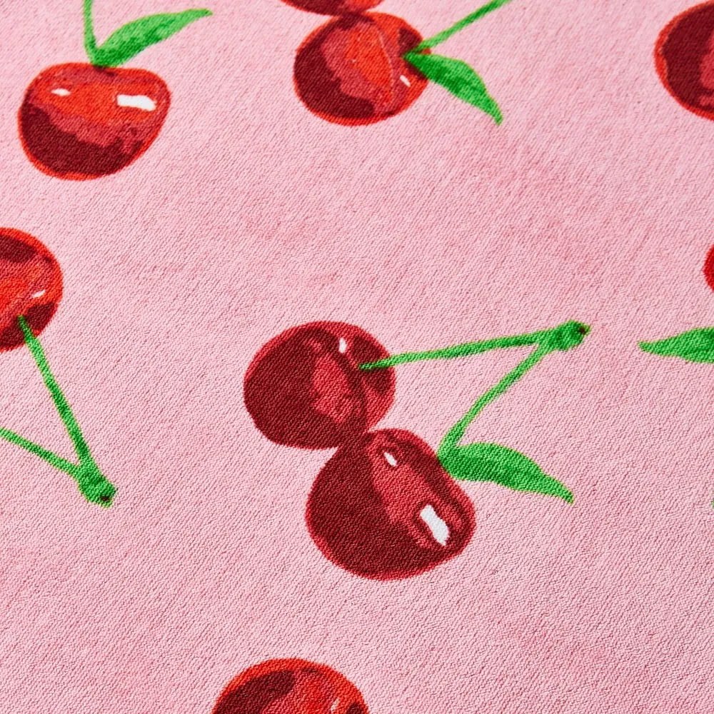 Rózsaszín pamut strandtörölköző 78x200 cm Cherries – Catherine Lansfield