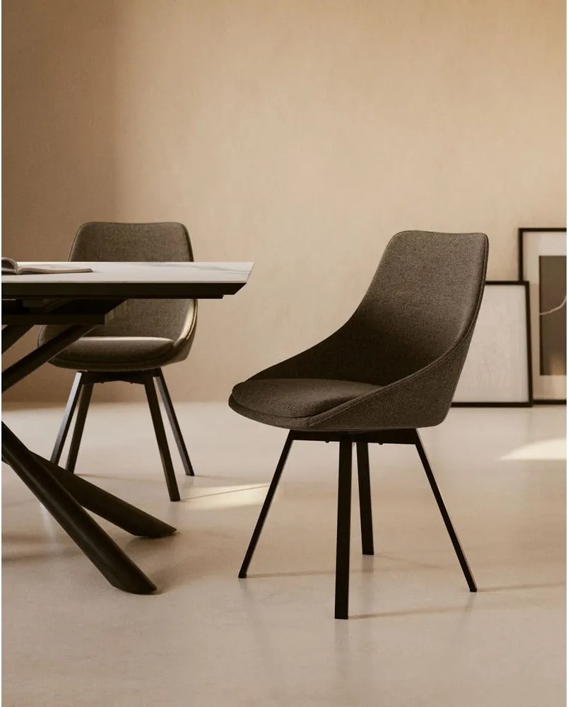 Sötétszürke étkezőszék Jenna – Kave Home