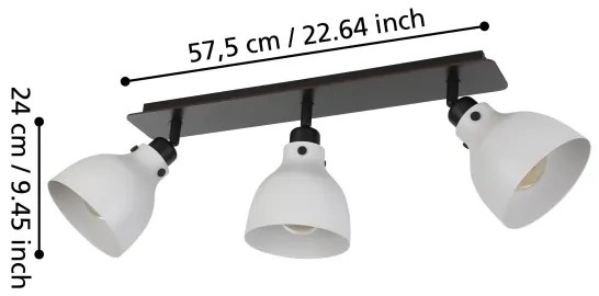 Eglo 43829 - Spotlámpa MATLOCK 3xE27/40W/230V