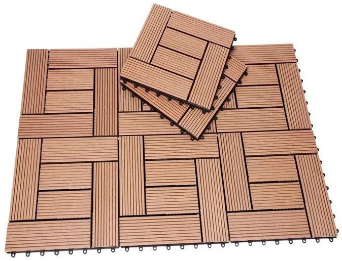 Deuba WPC csempe - 11 db-os készlet, 30x30 cm mozaik