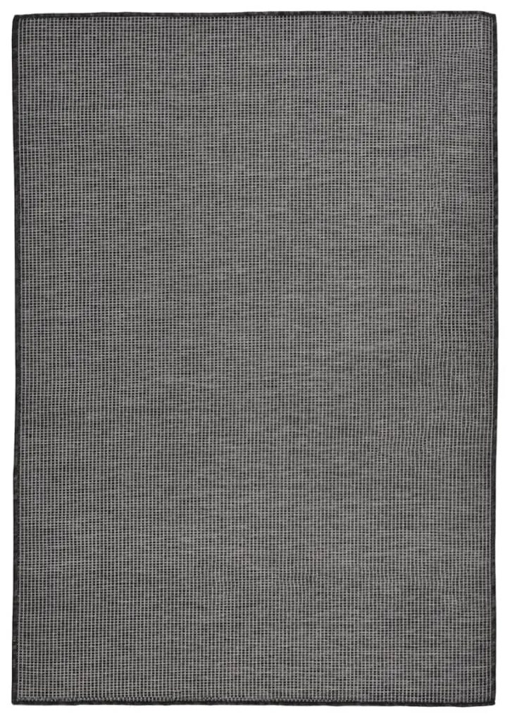 szürke lapos szövésű kültéri szőnyeg 160 x 230 cm