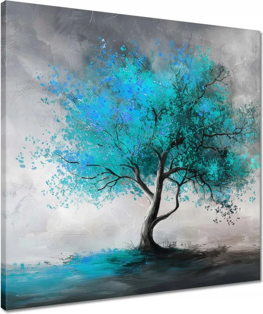 Vászonkép 50x50 Kék fa Modern Art