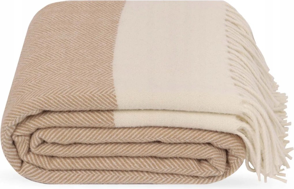 Montre Gyapjú Takaró 100% Ausztrál Gyapjú Merinó Bézs 140×200 cm