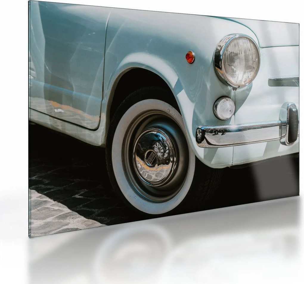 Kép - Fiat retro autó (üvegen) (70x50 cm)