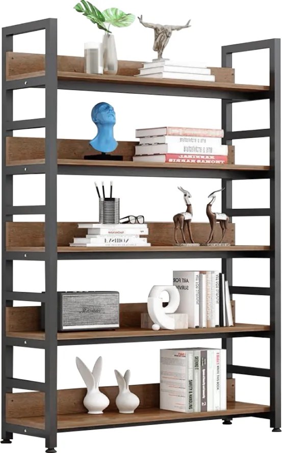 Polcállvány, sötét tölgy/fekete, JANEL TYP 1