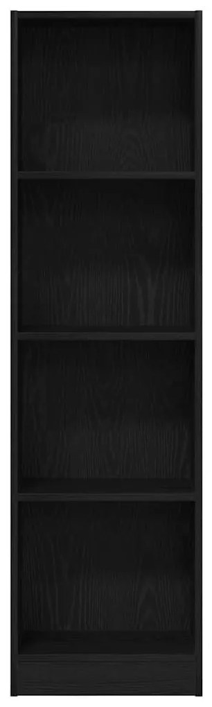 fekete tölgy szerelt fa könyvespolc 40x24x143 cm