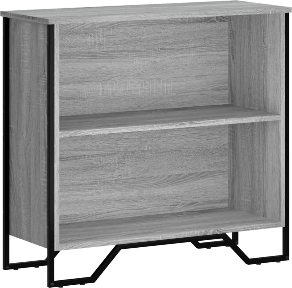 vidaXL szürke sonoma színű szerelt fa könyvespolc 80 x 31 x 74,5 cm