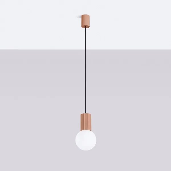 Sollux SL.1734 - Csillár zsinóron HALO 1xG9/8W/230V átm. 12 cm barna