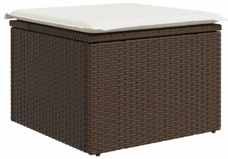 vidaXL barna polyrattan kerti szék párnával 55 x 55 x 37 cm