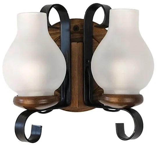 Brilagi - Fali lámpa ROATA APLICA 2xE14/40W/230V bükkfa/dió