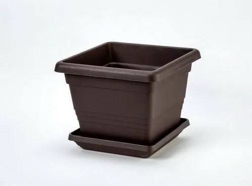 Plastia virágcserép Lotos 60 x 60, csokoládé