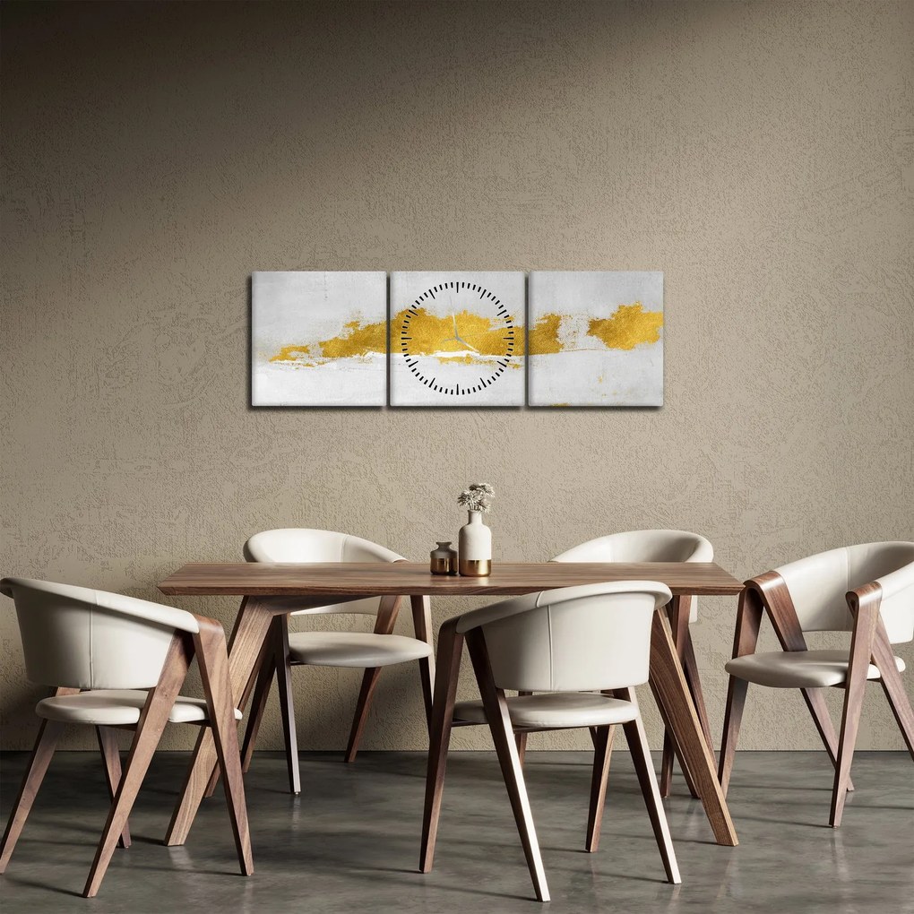 Kép - Arany és szürke vonások (órával) (90x30 cm)