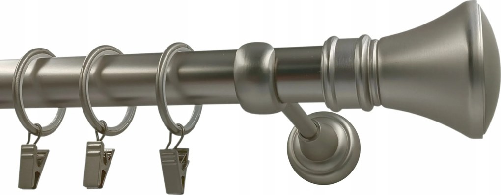 Fém Függönykarnis 25mm MIX Végzáró Szatén 300cm galvanizált