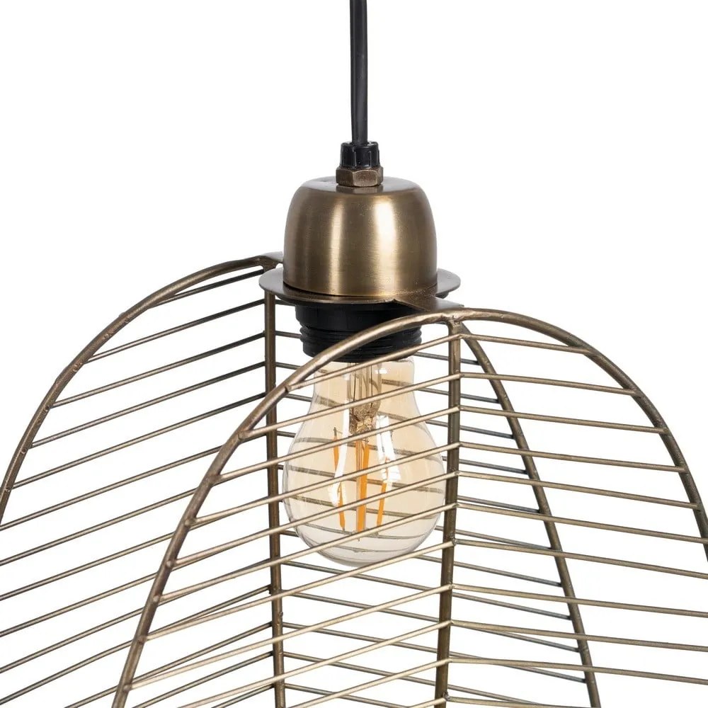 Aranyszínű függőlámpa fém búrával – Ixia