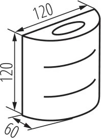 Kanlux 39183 - LED kültéri fali lámpatest REFAZI LED/6W/230V IP54 fehér