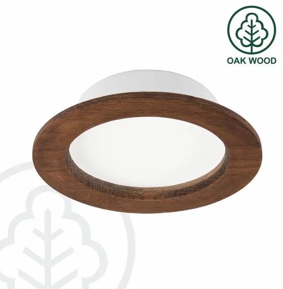 LED mennyezeti lámpa WOODY SPOT LED/12,5W/230V 3000K cseresznye Ø16 cm