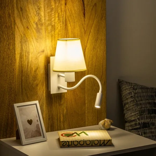 Brilagi - LED Fali lámpa NUBILA 1xE27/25W/230V + LED/3W fehér/krémes