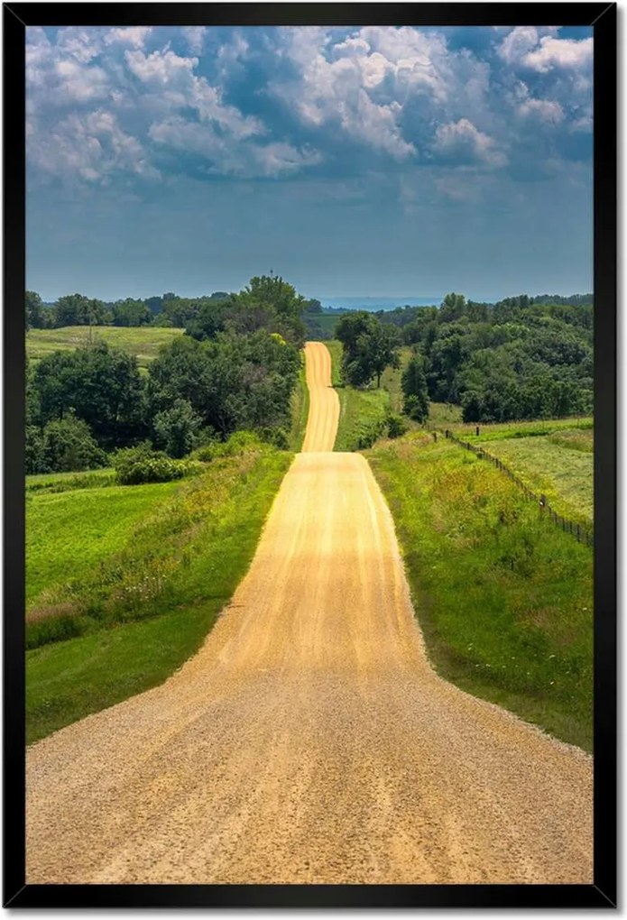 Poszterek keretben 40x60 Út Rét Mező Erdő