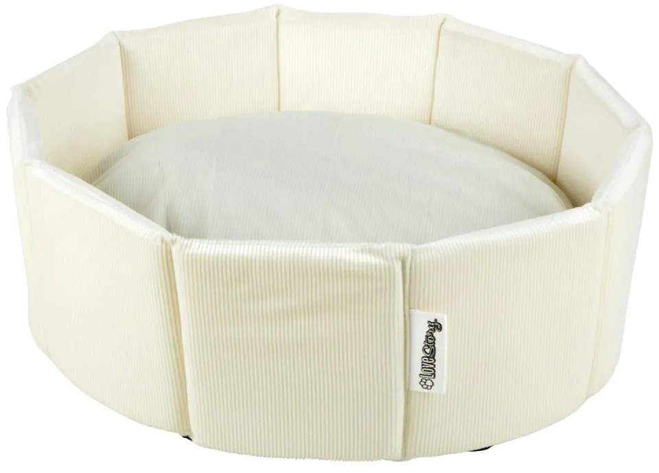 Krémszínű fekhely kutyáknak ø 48 cm – Love Story