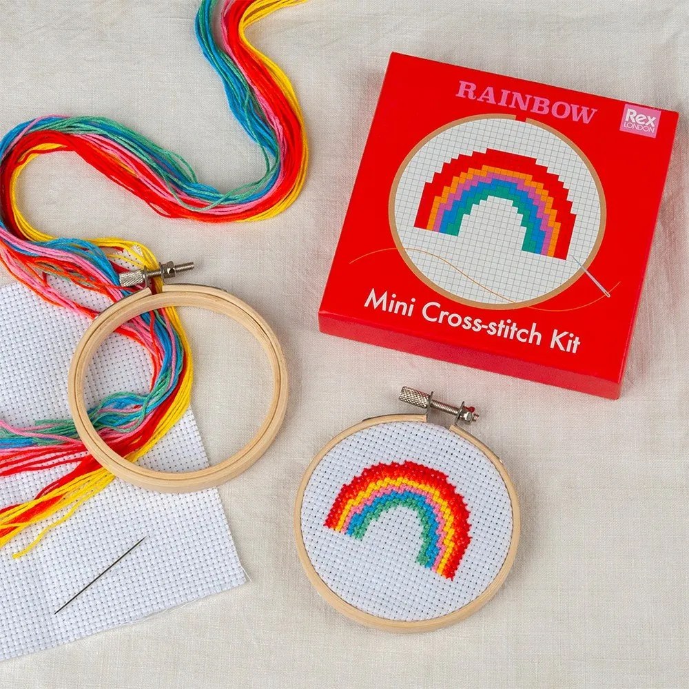 Kreatív készlet Cross-stitch Kit Rainbow – Rex London