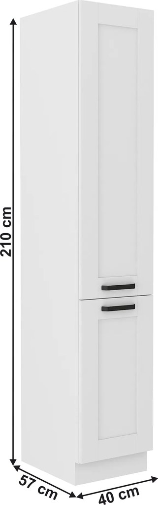 Magas szekrény, fehér, LULA 40 DK-210 2F