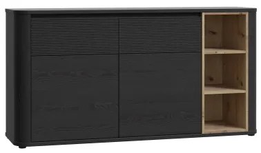 Komód INAR fekete/tölgy