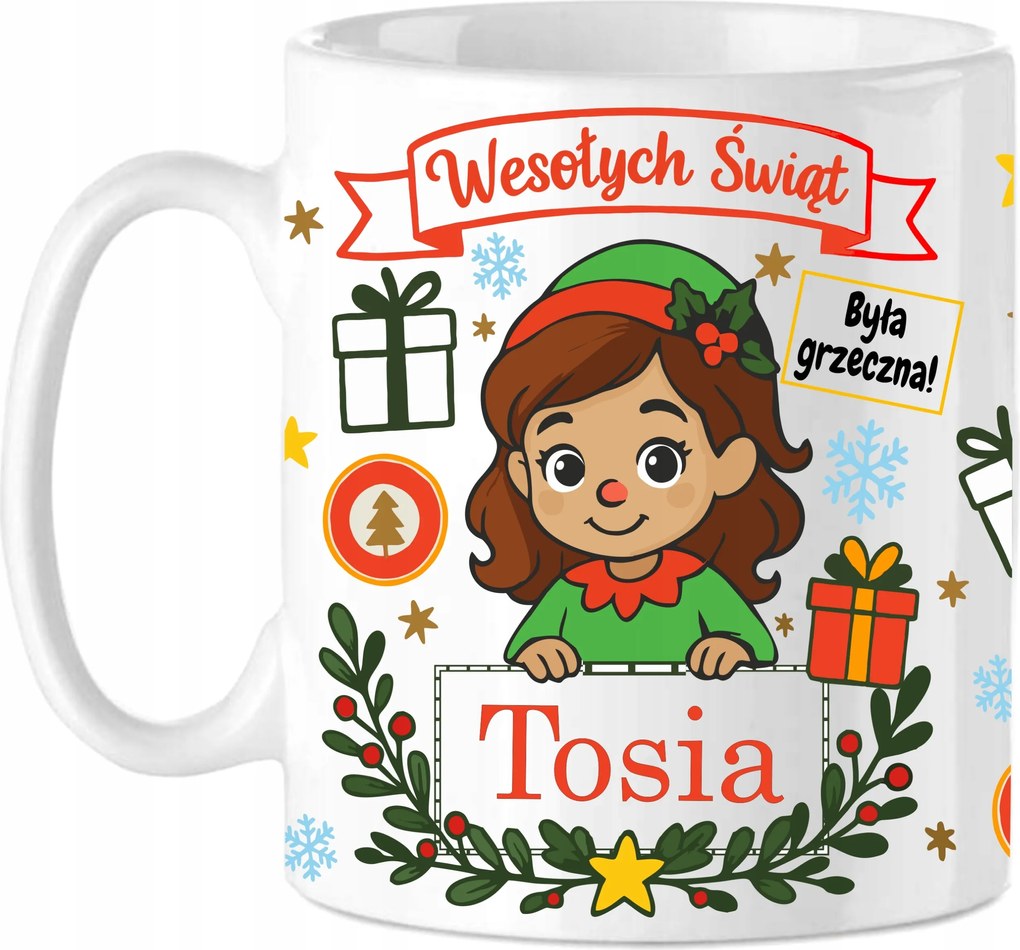 Bögre Személyre szabott Név Karácsonyra Mikulás csillag Ajándék