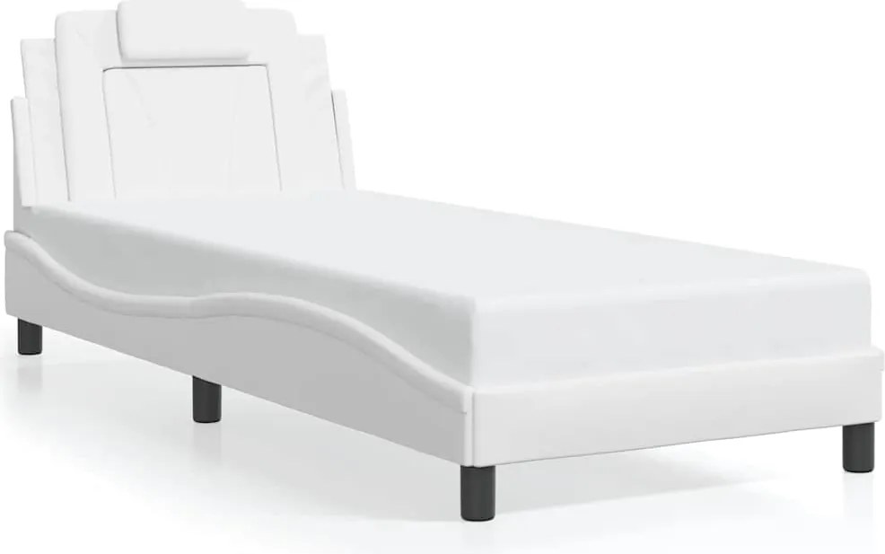 vidaXL fehér műbőr ágykeret Viana matrac nélkül 90 x 200 cm