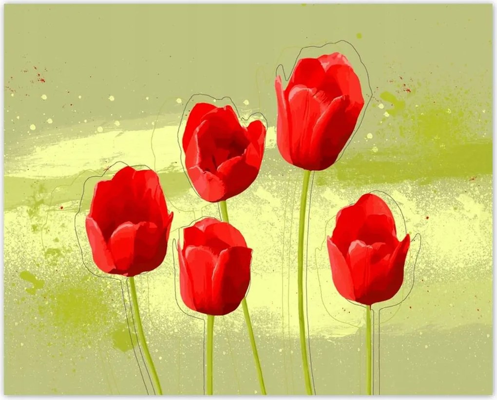 Poszterek 50x40 Pipacsok Absztrakt