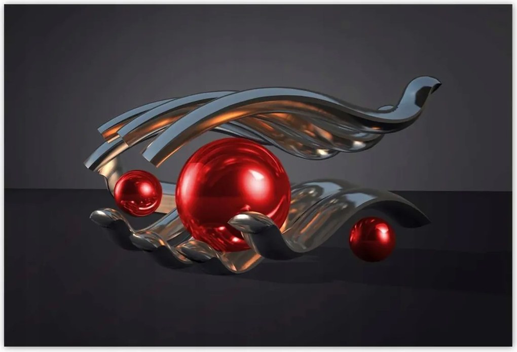 Poszterek 155x105 Piros gömbök a kézben