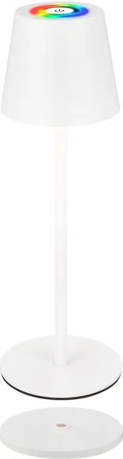 Briloner 7517016 - LED RGB dimmelhető asztali lámpa CILANO 3W/5V IP44 2000 mAh fehér