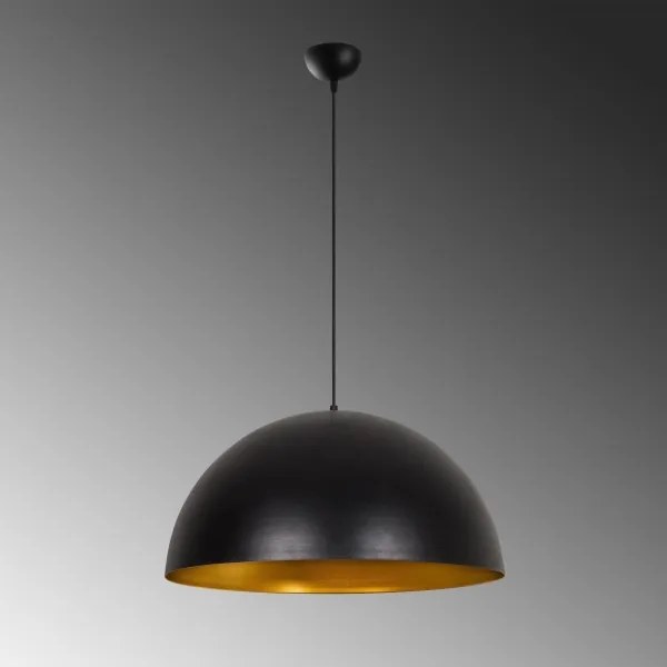 Zsinóros csillár SIVANI 1xE27/40W/230V átm. 60 cm fekete/rézszínű