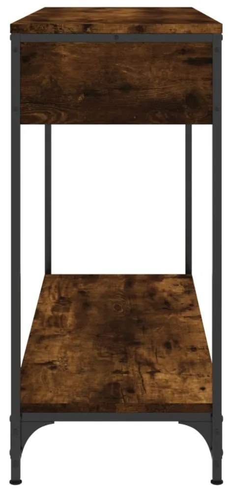 füstös tölgy színű szerelt fa tálalóasztal 100 x 34,5 x 75 cm