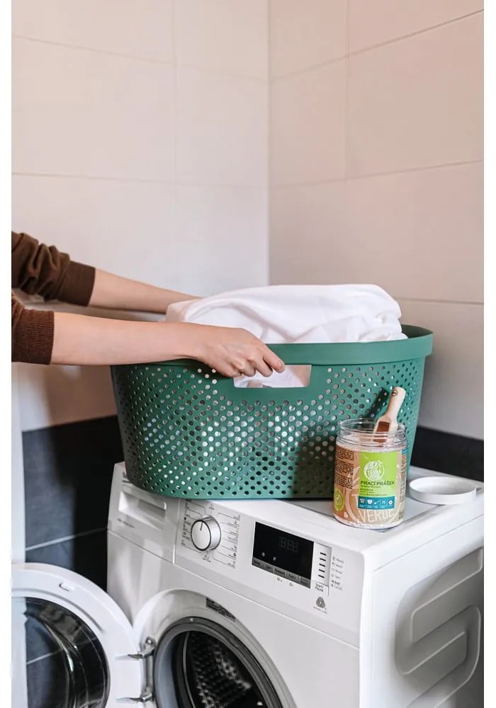 Infinity Hamper zöld ruhakosár, 40 l - Curver