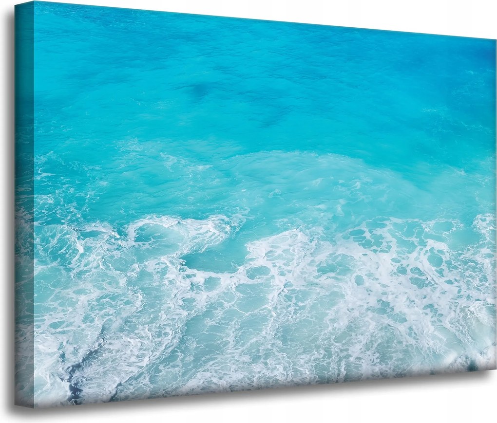 Vászonkép Hab a tengeren Hullámok Víz 70x50 cm Ideális ajándék