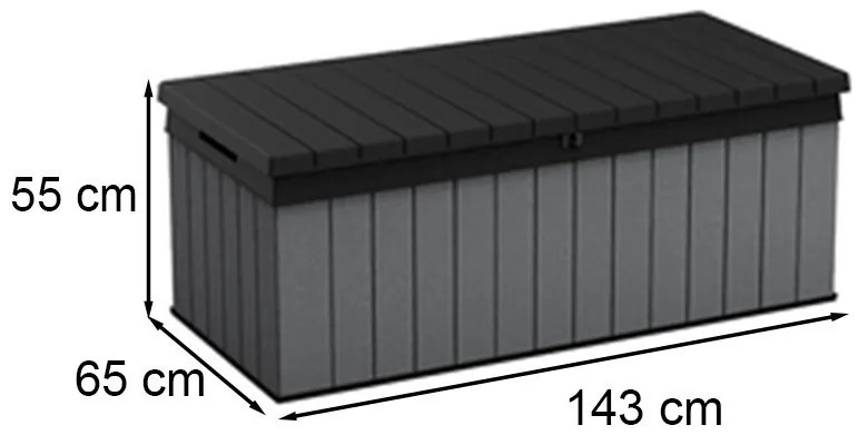 Darwin kerti tároló 380L szürke