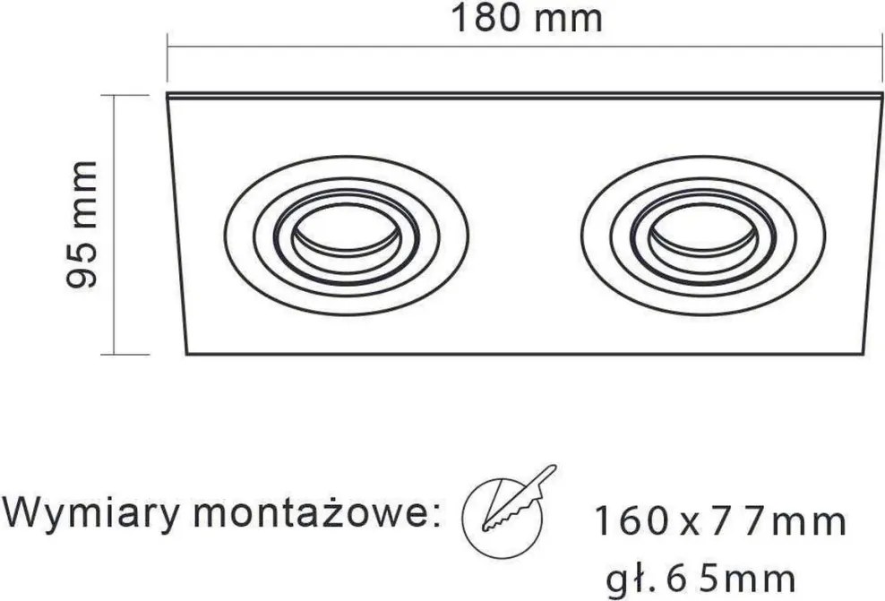 Orlicki Design FARO II OR83446 Beépíthető spotlámpa 2x8W/Gu10