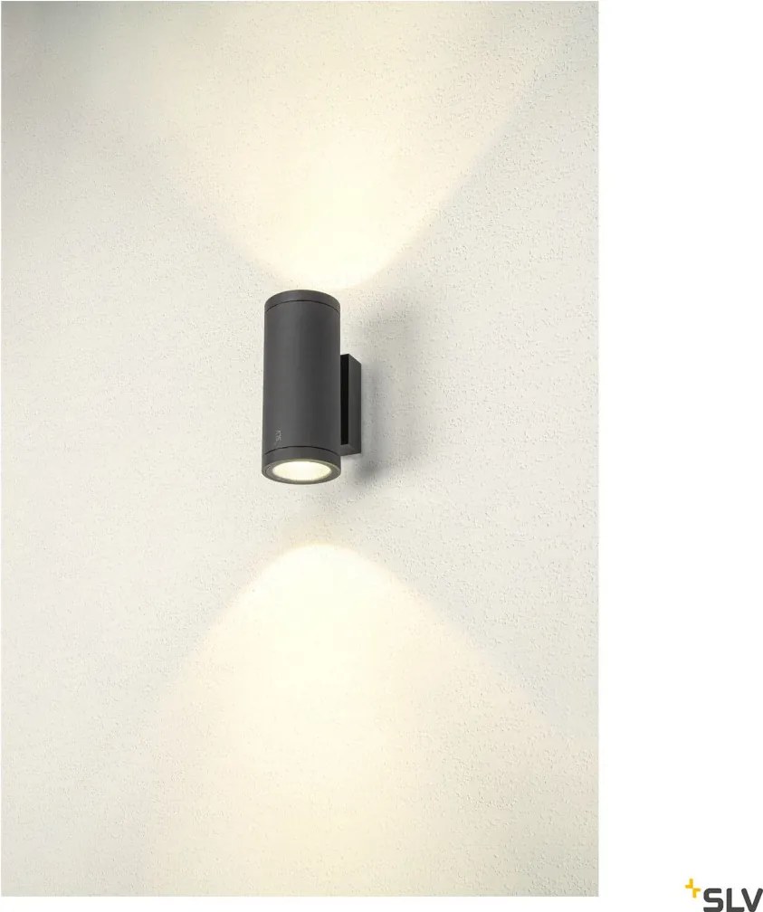 SLV 1003425 ENOLA ROUND Modern Kültéri Fali Lámpa Antracit, Átlátszó LED IP65