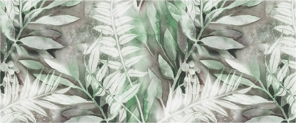Dekoratív Fotótapéta Furnér Flizelin Akvarell levelek 250x104 Ragasztó