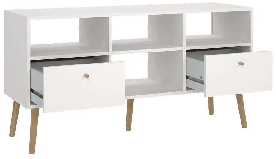 Fehér TV-állvány 117x61 cm Bodo – Tvilum