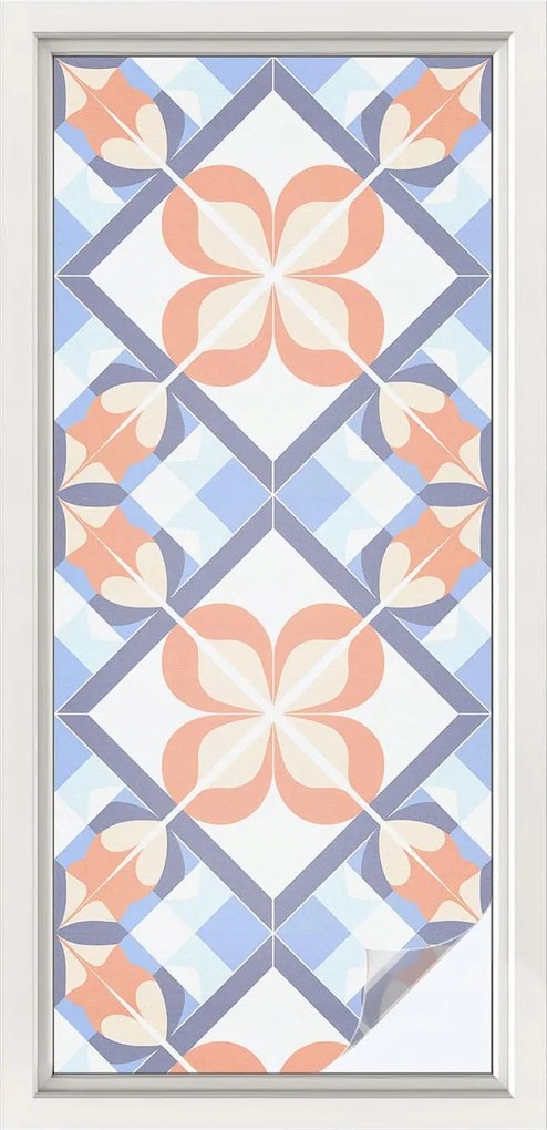 Öntapadós Ablakrács Magánszféra Védő Virágmintás 50x116 cm